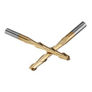 Drillpro 10pcs 3.175mm Shank Titanium Coated Spiral Flat End Milling Cutter Two Flute CNC Milling Cutter