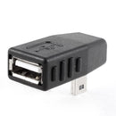Black USB 2.0 Type A Female to Mini B 5 Pin Male 90 Degree Adapter Connecto A9G4