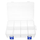 8 Grids Transparent Storage Box Double Latch Compartments Parts Container Assortment Organizer