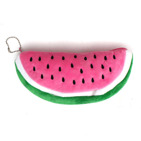 Big Volume Watermelon Kids Pen Pencil Bag Case Gift Pendant Cosmetics Purse Wallet Holder Pouch