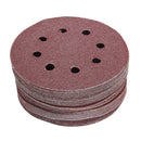 50pcs 5 Inch 8 Hole 80/120/180/240/320 Grit Sanding Disc Polishing Tool
