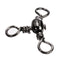 ZANLURE 100 Pcs 3 Way Barrel Swivels Solid Rig Rings Fishing Lures Connector Tackle