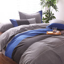 3 PCS Bedding Sets Stripe Style Quilt Cover Pillowcase For Queen Size