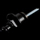 Strap Lock Straplocks Round Head for Electric Guitar Bass Black P9W4