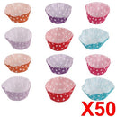 50 X Spotty Dots Muffin Cupcake Paper Cases Liners Cups