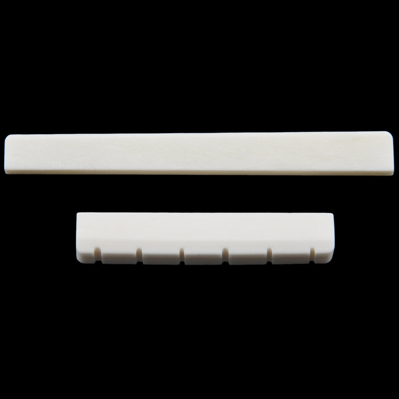 Classical Guitar Bone Slotted Saddle Nut Set