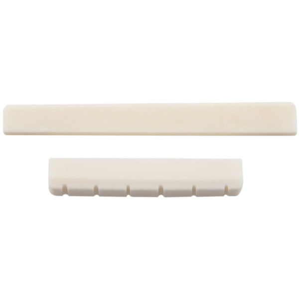 Classical Guitar Bone Slotted Saddle Nut Set