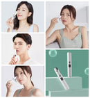WllSkins LCD Display Color Light Eyes Massager Wand USB Eye Beauty Massage Stick Heated Black Gallstone Magnetic Vibration Eye Care for Anti-Aging Wrinkle Relieving Dark Circles Fatigue Puffiness