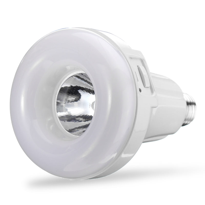 E27 USB Rechargeable Pure White LED Emergency Flashlight Camping Lighting Bulb Lamp AC220V