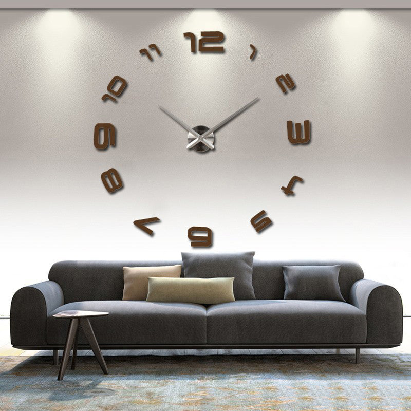 DIY Mirror Surface Sticker Modern Hanging Wall Clock Home Office Bedroom Decor