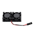 Dual Fan Radiator Development Board 51*25*13mm Cpu Air Cooling  Heat Sink Module for Raspberry Pi 3b+