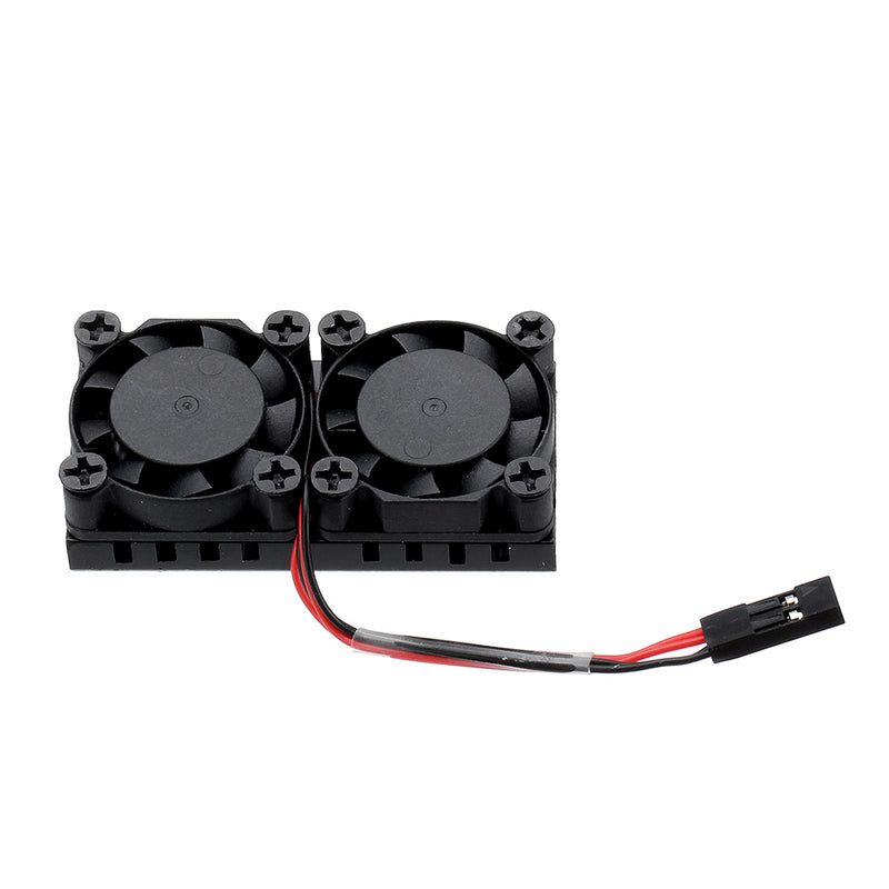 Dual Fan Radiator Development Board 51*25*13mm Cpu Air Cooling  Heat Sink Module for Raspberry Pi 3b+