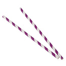 Paper Party Striped Straws Purple/White R6A4