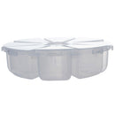 8 grid transparent plastic storage box plastic box round K6X1