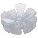 8 grid transparent plastic storage box plastic box round K6X1