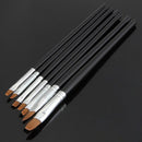 7x Acrylic UV Gel Nail Brush Set Gel Brush Brush Nail Art Design Pen black K5W1