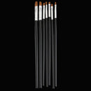 7x Acrylic UV Gel Nail Brush Set Gel Brush Brush Nail Art Design Pen black K5W1