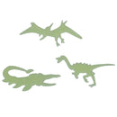 Fun Glow in the Dark Set of 9s Plastic Shape Ceilings Walls Stickers W4O1