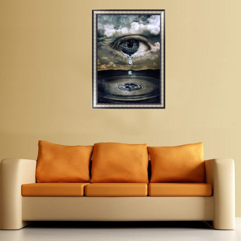 5D Diamond Painting Rhinestone Full Mosaic Craft Eye With Tears Cross Stitch Home Decorations
