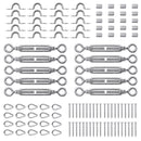 110PCS Stainless Steel G316 Turnbuckle Balustrade Kit Wire Cable DIY HandrailCable Clip