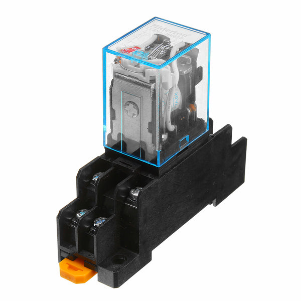 5Pcs AC110V Coil Power Relay LY2NJ JQX-13F DPDT 8 Pin PTF08A With Socket Base