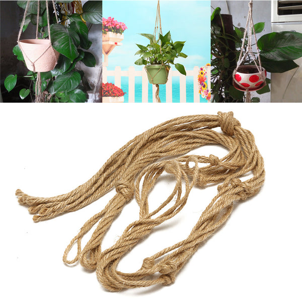 Handmade Macrame plant hanger hanging planter basket jute weave rope craft  Decorations