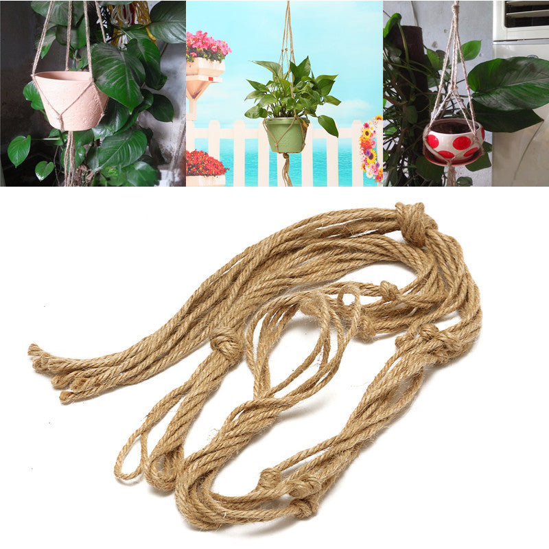 Handmade Macrame plant hanger hanging planter basket jute weave rope craft  Decorations