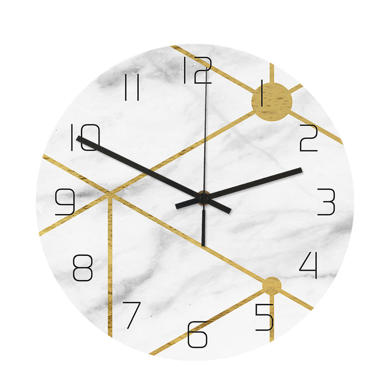 Loskii CC016 Creative Marble Pattern Wall Clock Mute Wall Clock Quartz Wall Clock For Home Office Decorations