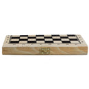 Foldable Wooden Chessboard Travel Chess Set with Lock and Hinges--Ivory and P8V4