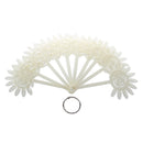 Fan Style Nail Art Tips Display Practice Wheel Tool 10pcs W2R6