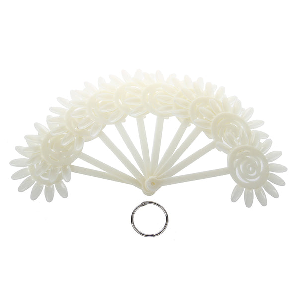 Fan Style Nail Art Tips Display Practice Wheel Tool 10pcs W2R6