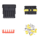 Kit 6 Pin Way Waterproof Electrical Wire Connector Plug O4E5