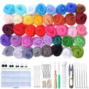 40 Color Soft Wool Felt Mat Starters DIY Knitting Craft Felting Needle Tool Set Sewing Tools