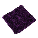 Purple Satin Rose Flower Square Pillow Cushion Pillowcase Case Cover B3E8