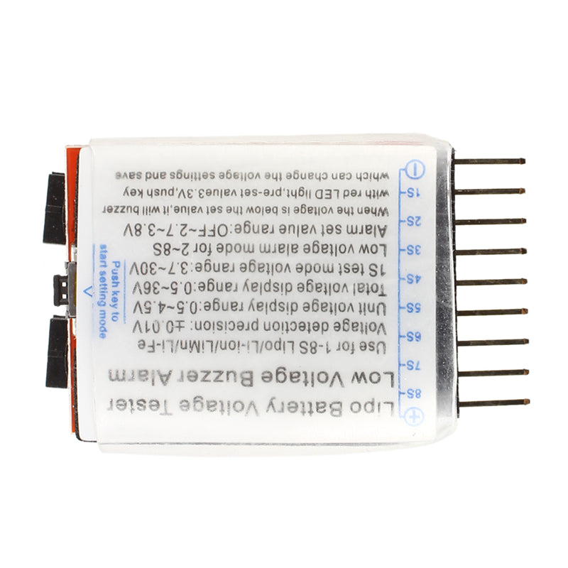 1-8S Lipo LiMn Battery Tester Low Voltage Buzzer Alarm G7X9