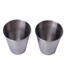 2Pcs Stainless Steel Wine Glass Wine Cup 2.5OZ I8Z9