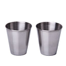 2Pcs Stainless Steel Wine Glass Wine Cup 2.5OZ I8Z9