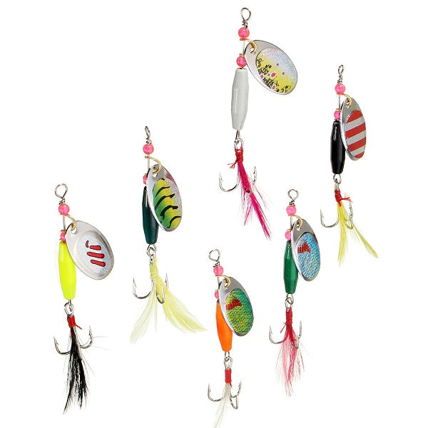 6pcs Spoon Metal Fishing Lures Crankbaits Bass Tackle Hooks Set Spinner Baits