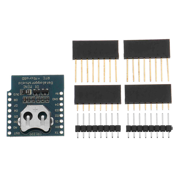 5Pcs Geekcreit DataLog Shield For D1 Mini RTC DS1307 Micro SD with Pin Headers