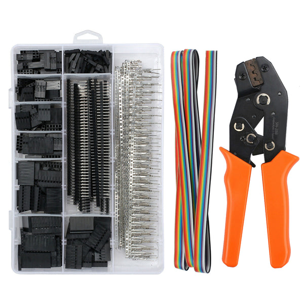 773pcs Wire Crimping Tool Terminal Pins Connectors Housing Cable Plier Set with 1.5M Wire Cable Crimper Plier
