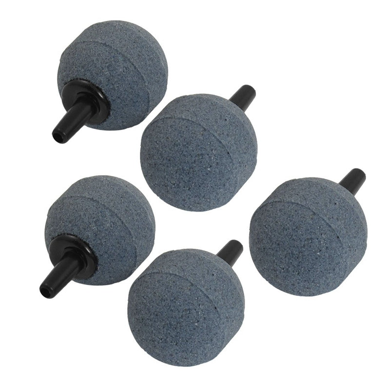 5 Pcs Fish Tank Bubble Maker Air Stone 25mm Diameter Gray H5X9