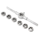 8pcs Metric Screw Tap Wrench and Die Set M3-M12 Nut Bolt Alloy Metal Hand Tools