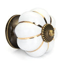 Furniture Drawer Handle Porcelain White Bronze Gourd Furniture Handles