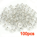 100 X Plugs PlasticÂ +Â Metal Nut for earrings 11 * 6mm