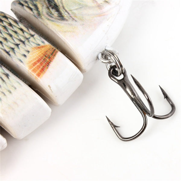 Proberos Multi-jointed Bass Fishing Bait Swimbait Lure 6 Sections Bait