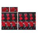 4 PCS 3D Rose Printed Duvet Quilt Cover Pillowcase Bed Sheet Bedding Sets For Queen Size