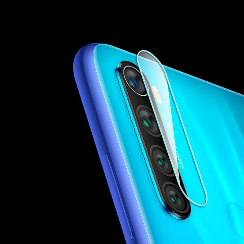 For Xiaomi Redmi Note 8 Bakeey Anti-Explosion Tempered Glass Screen Protector + Blue Metal Circle Ring Phone Lens Protector + Tempered Glass Rear Phone Lens Protector