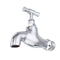 TMOK DN15 1/2'' Brass Chrome Tap Water Nozzle Single Control Faucet Bathroom Balcony Tap Thread Connection w/ Switch