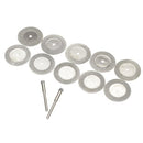 10pcs 16mm Diamond Cut Off Disc Wheel Rotary Cutting Tools With Two Mandrel X4S9