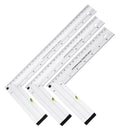 Drillpro 200/250/300mm 90 Degree Angle Ruler Aluminum Seat Woodworking Ruler With Horizontal Tube